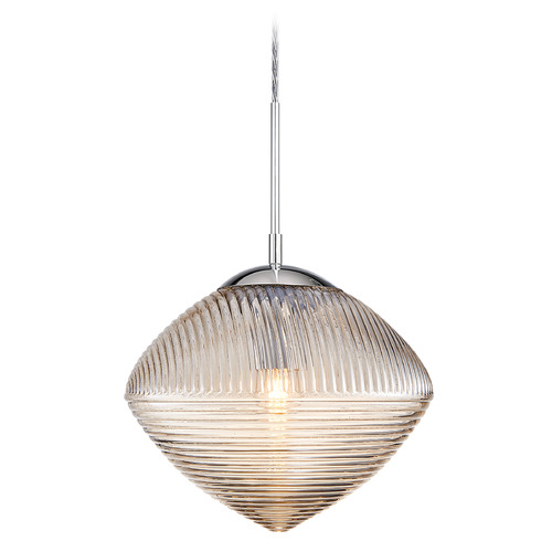 Matteo Lighting Maruna Chrome Pendant Light with Oblong Shade