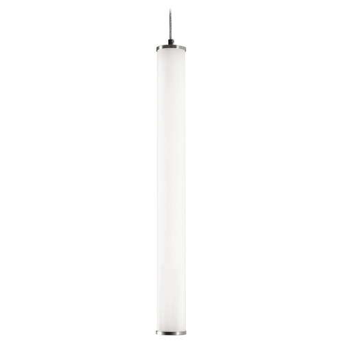 Afx Lighting Caden Satin Nickel LED Mini-Pendant Light with Cylindrical Shade