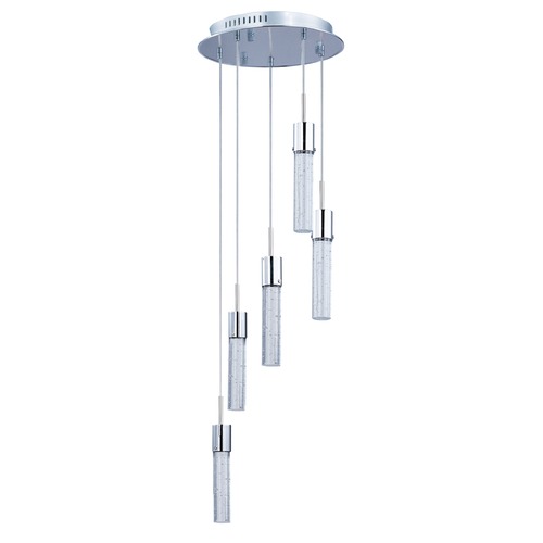Fizz IV Polished Chrome LED Multi-Light Pendant by ET2 Lighting