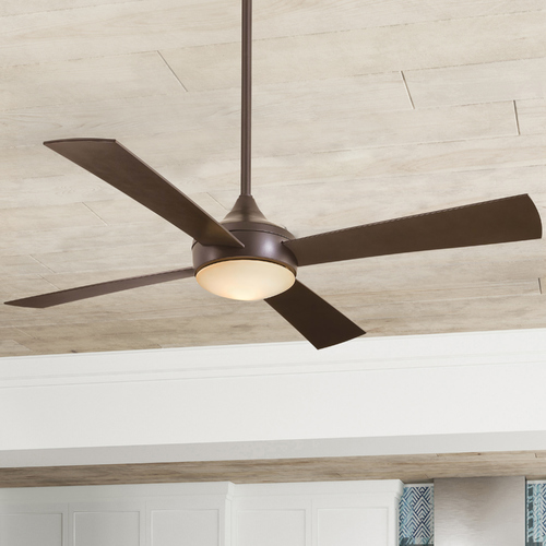 52-Inch Minka Aire Aluma Oil-Rubbed Bronze Outdoor Ceiling Fan with Light