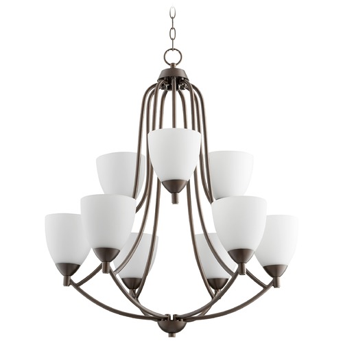 Quorum Lighting Barkley Oiled Bronze Chandelier by Quorum Lighting 6069-9-86