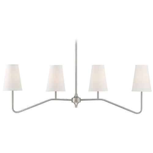 40-Inch Linear Chandelier in Brushed Nickel by Meridian