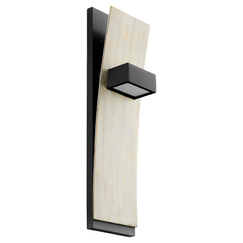 Dario LED Wall Sconce in Black & Weathered Oak by Oxygen Lighting
