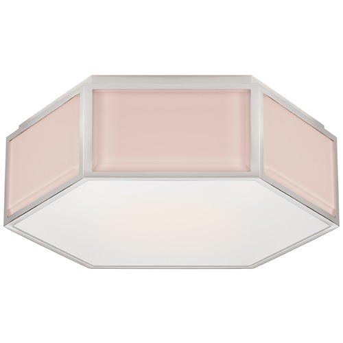 Visual Comfort Signature Collection Kate Spade New York Bradford Flush Mount in Blush by Visual Comfort Signature KS4120BLSPNFG