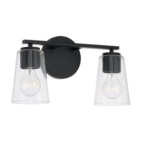 Portman 2-Light Bath Light in Black by HomePlace by Capital Lighting