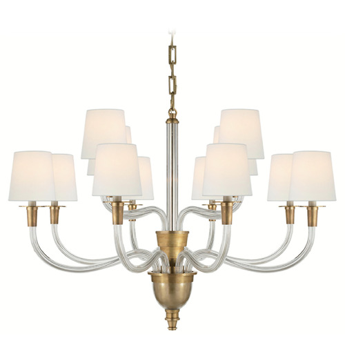 Visual Comfort Signature Collection Thomas OBrien Vivian Chandelier in Antique Brass by VC Signature TOB5033HABL