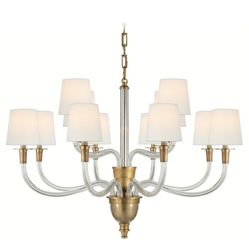 Thomas OBrien Vivian Chandelier in Antique Brass by VC Signature