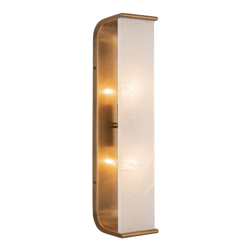 Abbott 18.75-Inch Wall Sconce in Vintage Brass by Alora Lighting