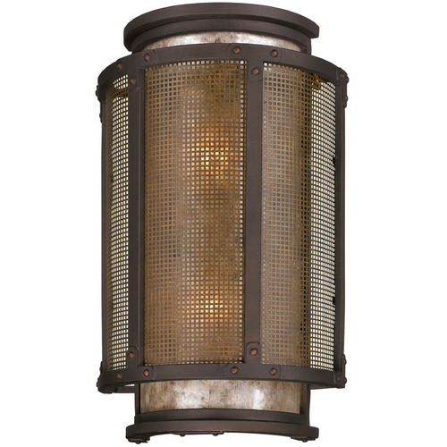 Troy Lighting Copper Mountain Bronze & Soft Off Black Outdoor Wall Light