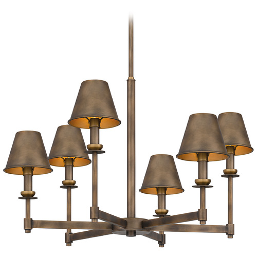 Quoizel Lighting Cross Statuary Bronze Chandelier