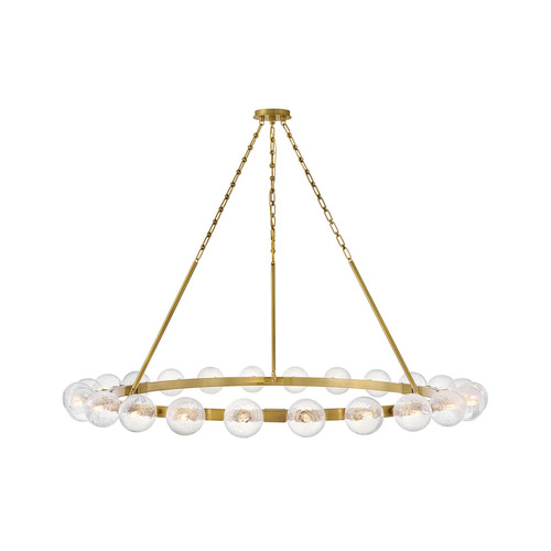 Coco 60-Inch Chandelier in Lacquered Brass by Fredrick Ramond