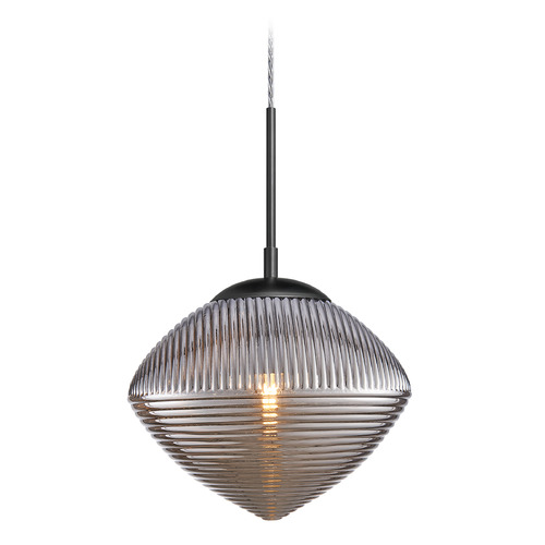 Matteo Lighting Maruna Matte Black Pendant Light with Oblong Shade