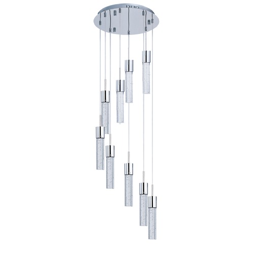Fizz IV Polished Chrome LED Multi-Light Pendant by ET2 Lighting