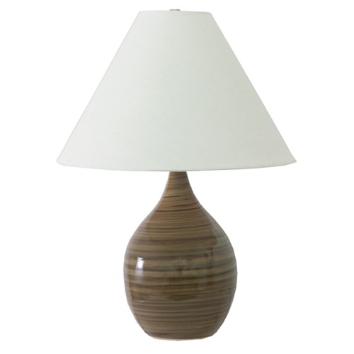 Scatchard Stoneware Tiger's Eye Table Lamp by House of Troy Lighting