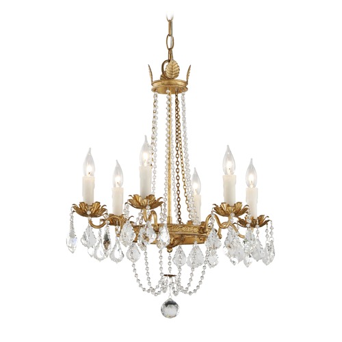 Viola Distressed Gold Leaf Chandelier by Troy Lighting