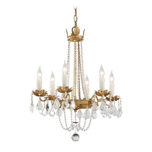 Troy Lighting Viola Distressed Gold Leaf Chandelier by Troy Lighting F5365