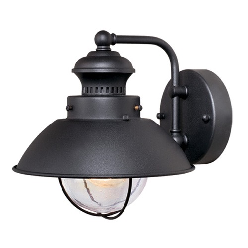 Vaxcel Lighting Seeded Glass Outdoor Wall Light Black by Vaxcel Lighting OW21581TB