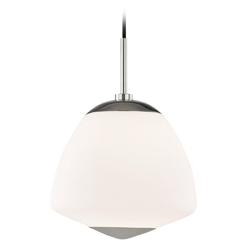 Mitzi by Hudson Valley Mitzi By Hudson Valley Jane Polished Nickel Pendant Light with Bowl / Dome Shade H288701L-PN