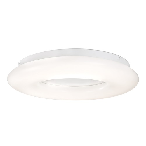 Modern White LED Flush Mount with White Shade 3000K 1200LM by Kuzco Lighting