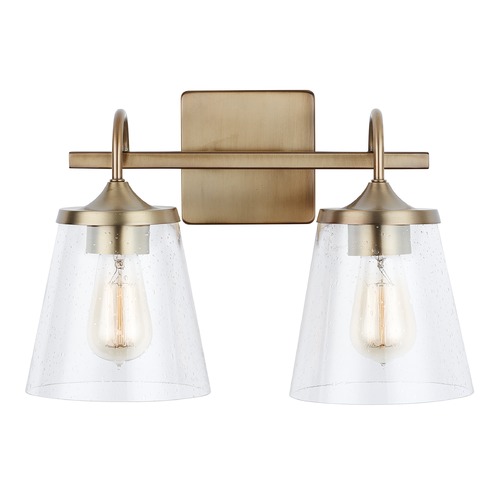 Jayne 15.25-Inch Vanity Light in Aged Brass by Capital Lighting