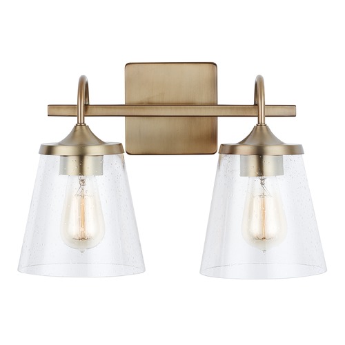 Capital Lighting Jayne 15.25-Inch Vanity Light in Aged Brass by Capital Lighting 139122AD-496