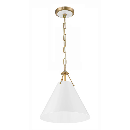 Xavier 12-Inch Pendant in Vibrant Gold by Crystorama Lighting