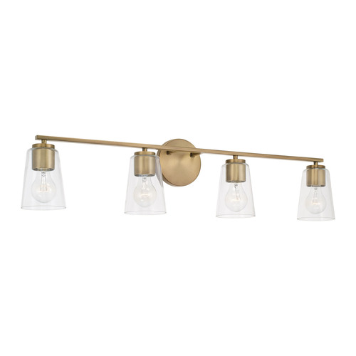 HomePlace by Capital Lighting Portman 4-Light Bath Light in Brass by HomePlace by Capital Lighting 148641AD-537