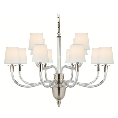 Visual Comfort Signature Collection Thomas OBrien Vivian Chandelier in Polished Nickel by VC Signature TOB5033PNL