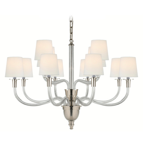 Thomas OBrien Vivian Chandelier in Polished Nickel by VC Signature