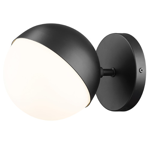 Z-Lite Realm Sphere Matte Black Sconce