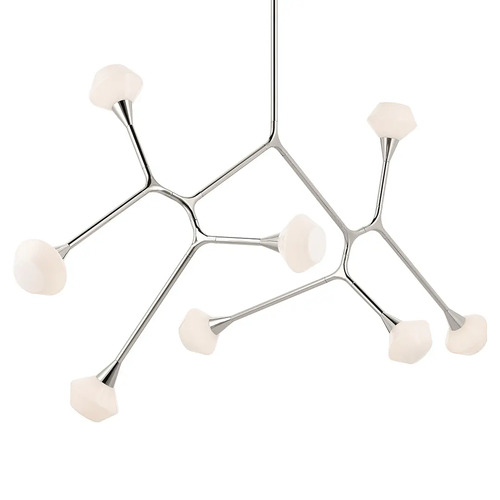 Cassius 32-Inch Convertible Chandelier in Polished Nickel by Kichler