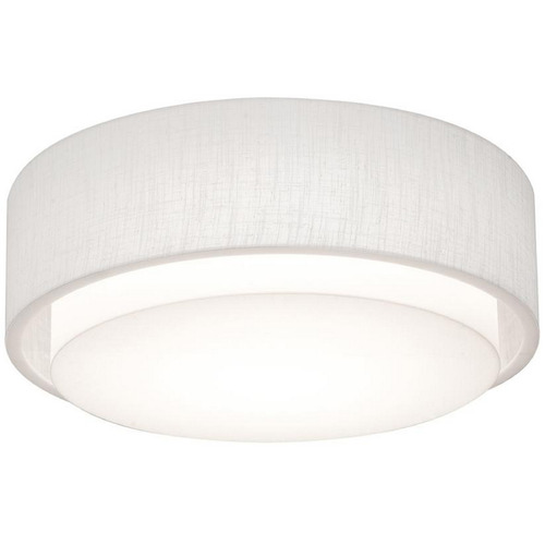 Afx Lighting Sanibel Linen White Flushmount Light