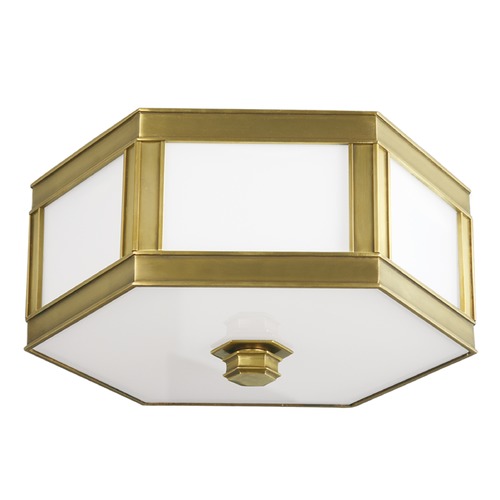 Hudson Valley Lighting Nassau Flush Mount in Aged Brass by Hudson Valley Lighting 6413-AGB