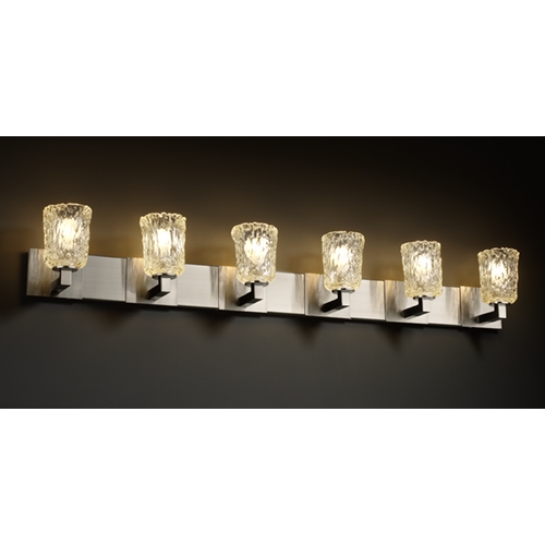 Justice Design Group Justice Design Group Veneto Luce Collection Bathroom Light GLA-8926-16-CLRT-NCKL