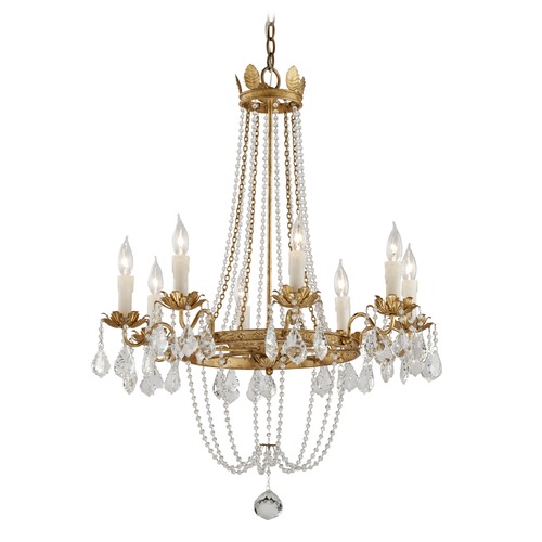Viola Distressed Gold Leaf Chandelier by Troy Lighting