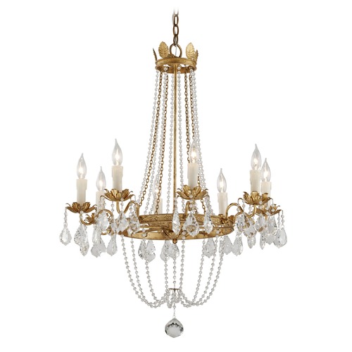 Troy Lighting Viola Distressed Gold Leaf Chandelier by Troy Lighting F5366