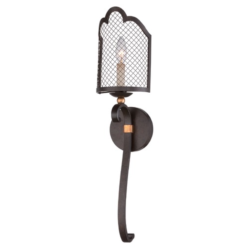 Metropolitan Lighting Metropolitan Cortona French Bronze with Gold Highlight Sconce N7100-258B