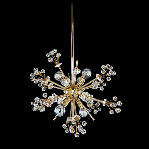 Allegri Crystal Constellation 18k Gold Pendant Light