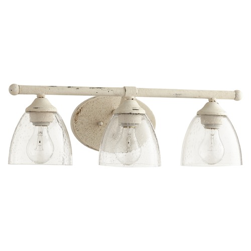 Quorum Lighting Seeded Glass Bathroom Light White by Quorum Lighting 5150-3-70