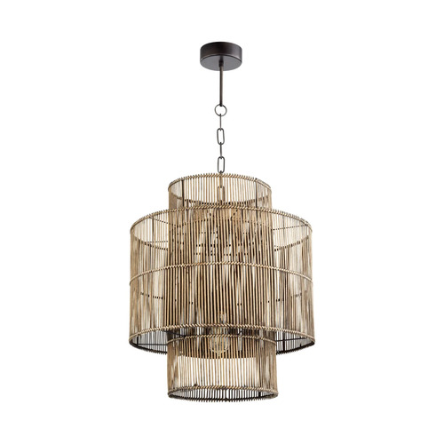 Hammond Bamboo Pendant in Rattan by Cyan Design
