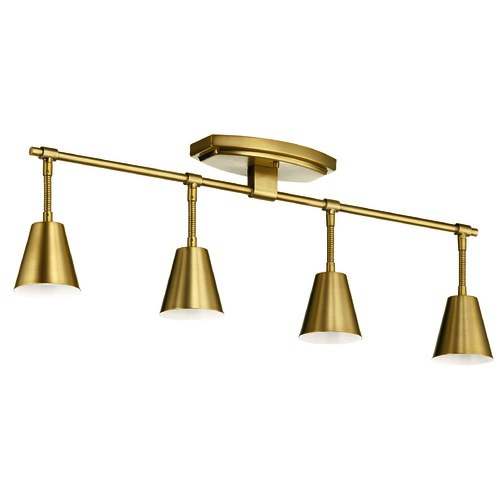 Sylvia 30-Inch Brushed Natural Brass Track Light Kit by Kichler Lighting