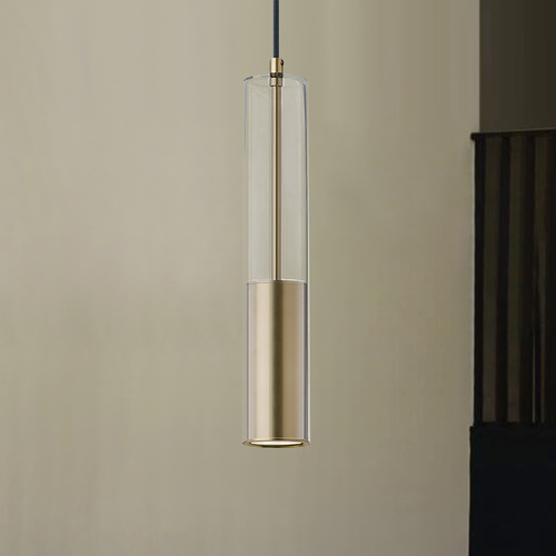 Torch LED Mini Pendant in Satin Brass by ET2 Lighting