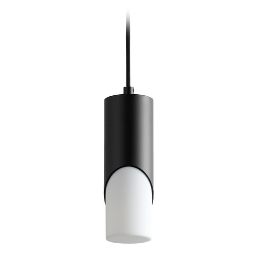 Ellipse 9-Inch LED Glass Pendant in Black by Oxygen Lighting