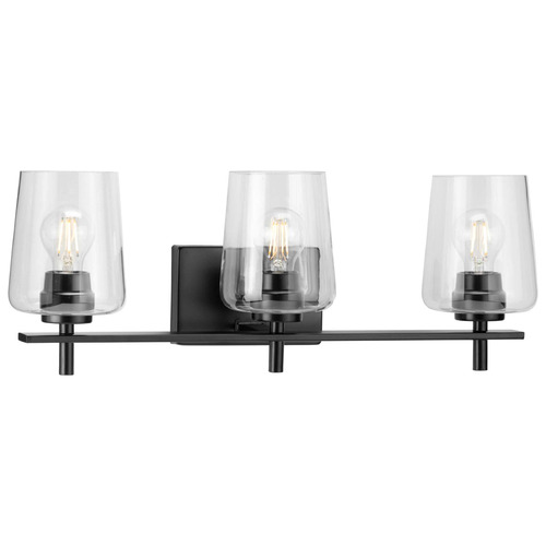 Progress Lighting Calais Matte Black Bathroom Light