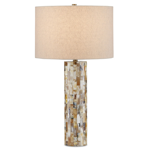 Currey and Company Colevile Natural Table Lamp with Drum Shade
