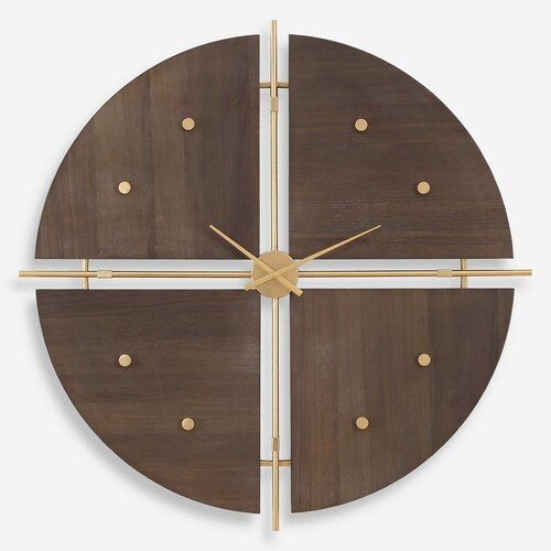 The Uttermost Company Grace Feyock Walnut Elegance Walnut & Weathered Oak Clock