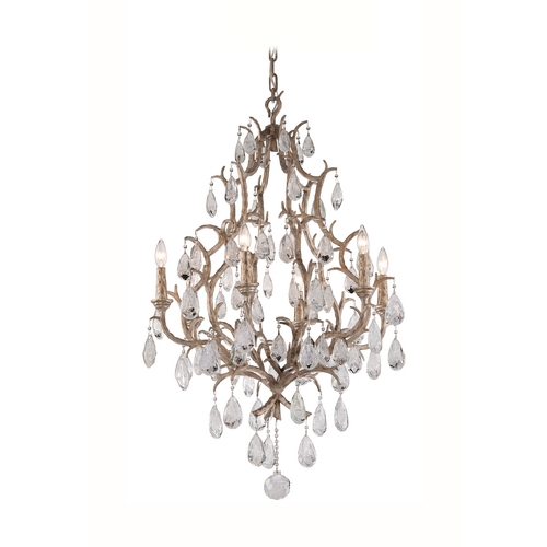 Amadeus Chandelier in Stria Gold Leaf by Corbett Lighting