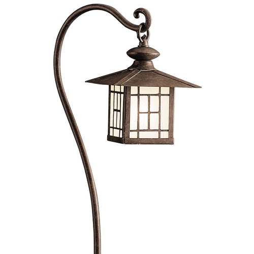 Mission Lantern 12V Path Light in Patina Bronze by Kichler Lighting
