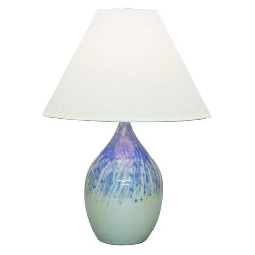 Scatchard Stoneware Decorated Gray Table Lamp by House of Troy Lighting