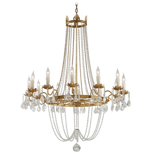 Viola Distressed Gold Leaf Chandelier by Troy Lighting